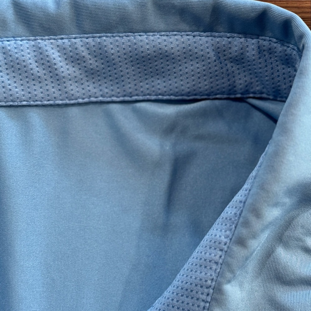 Holloway Coolcore Polo Shirt XXL Light Blue Short Sleeve Athletic White Piping - Picture 14 of 15